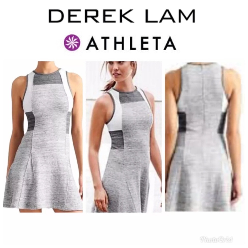 🏅Athleta XXS Derek Lam 1OC Dress Grey White Tank